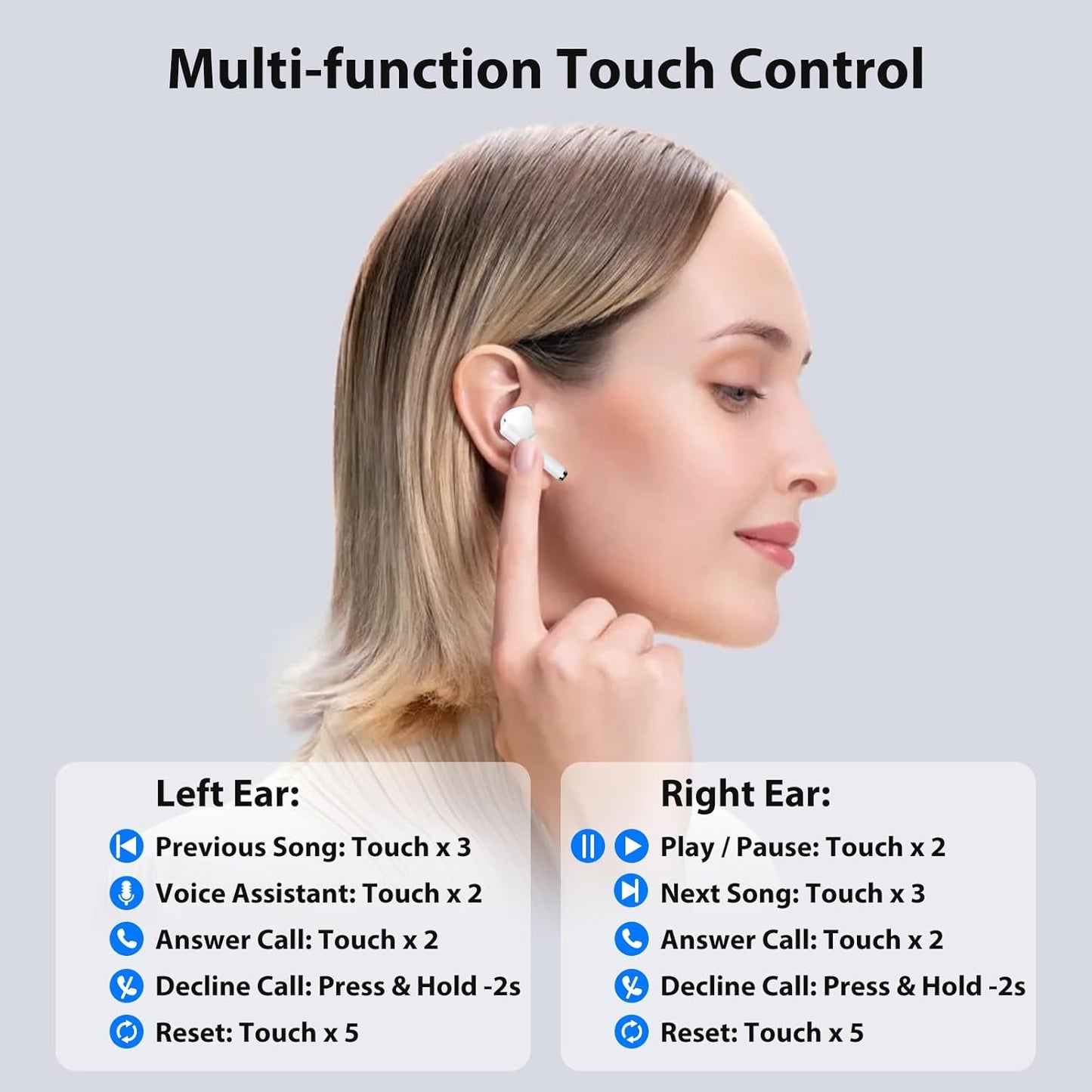 Auriculares inalámbricos Bluetooth 5.3 cancelación de ruido