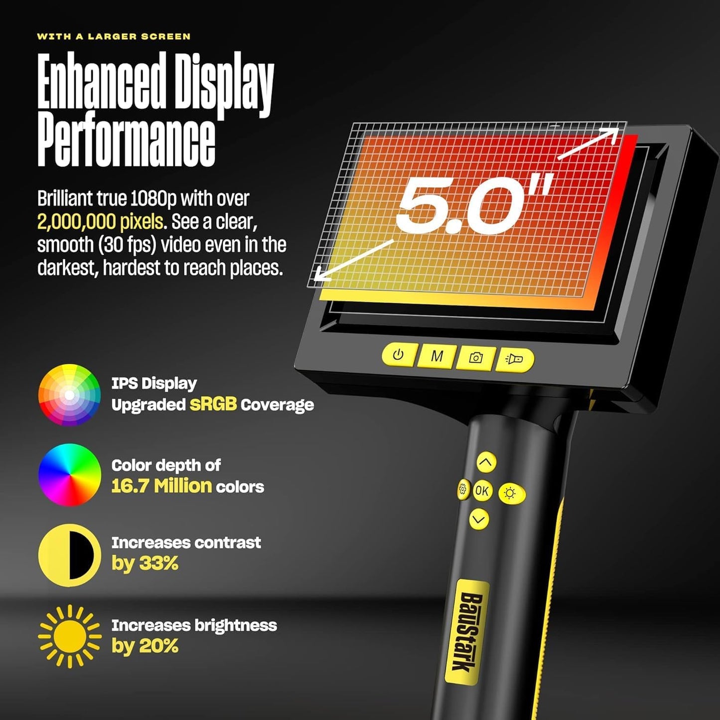 Cámara endoscópica, Cable flexible e impermeable, (USADA).