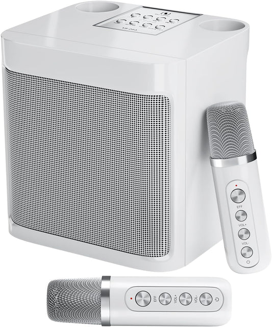 Flyasny Máquina de Karaoke con 2 micrófonos inalámbricos.