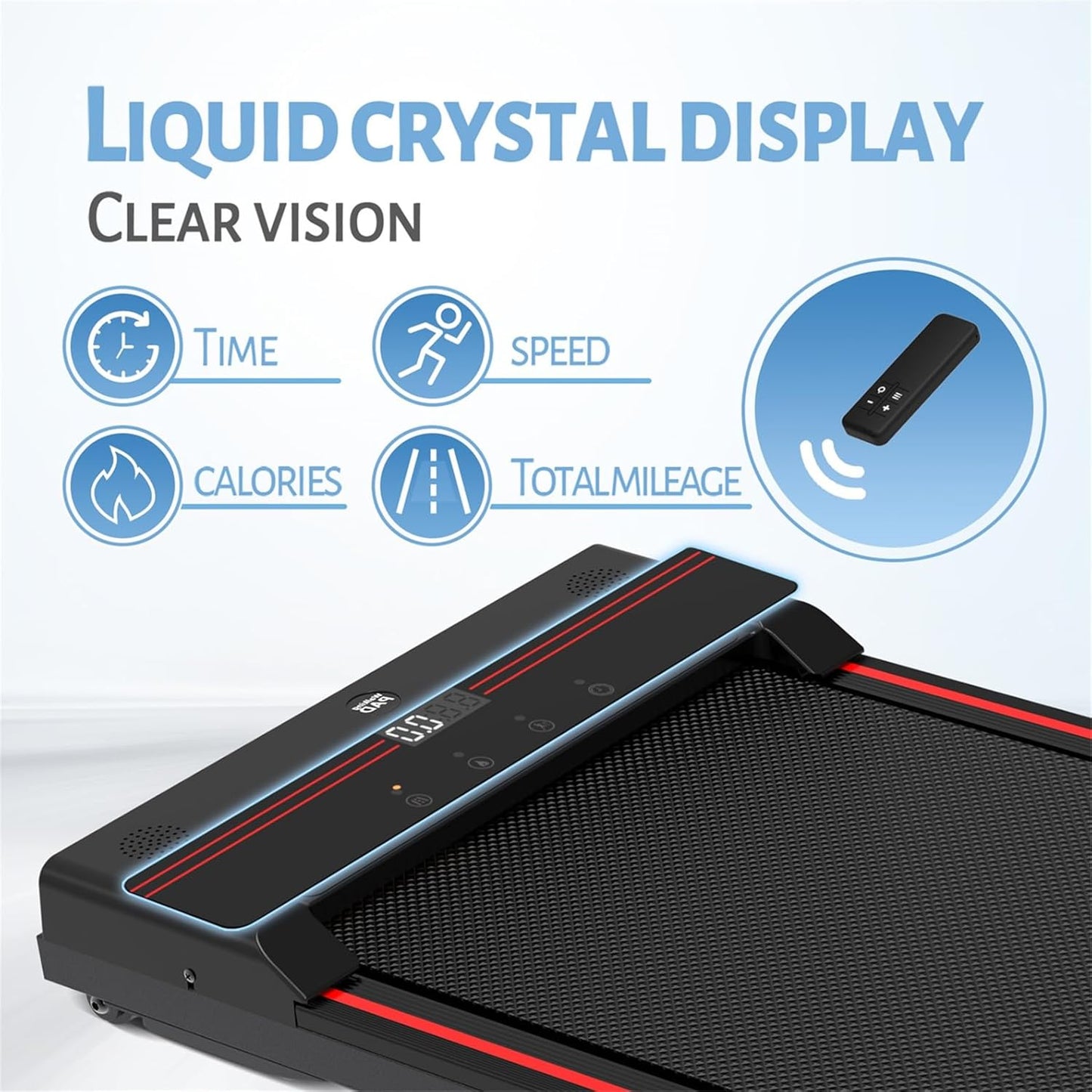 Cinta de correr, 2,5 HP, silenciosa y con control remoto.(USADA)