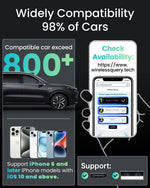 Adaptador inalámbrico CarPlay, SMQMAW, para Apple iPhone iOS.