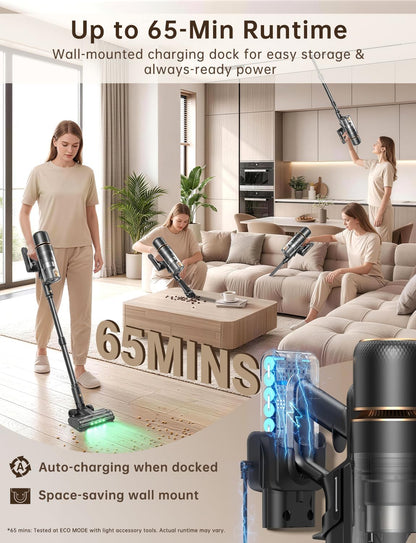 Aspiradora inalámbrica Oxvac R7F, Recargable, con succión potente 600W