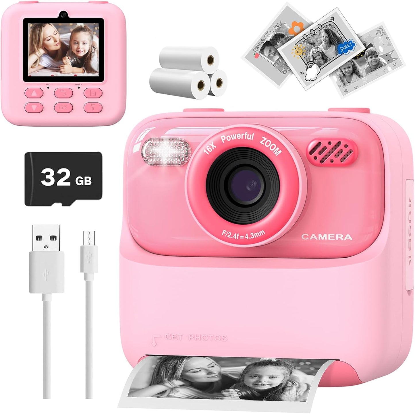 Cámara de fotos instantánea para niños (USADO)