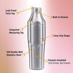 Coctelera Lexenic premium de 24Oz, 304-18/8 Acero Inoxidable, Lavatrastes.