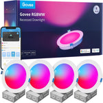 Iluminación empotrable inteligente de 6", Bluetooth Wi-Fi y Alexa.