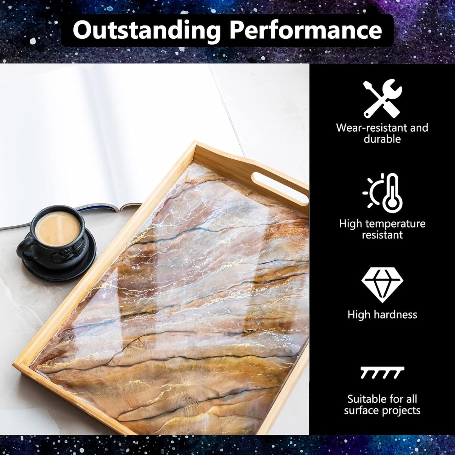 Kit resina epoxi transparente KISREL 16oz x 2