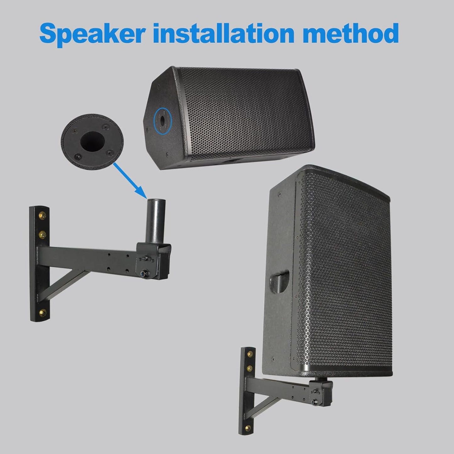 Soporte de pared para altavoz para audio profesional,  hasta 100 libras, DX-319