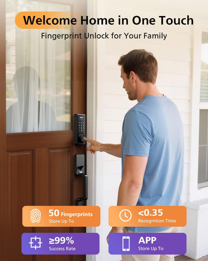 Cerradura Inteligente WiFi Con Pantalla Táctil PHILIPS (USADA)