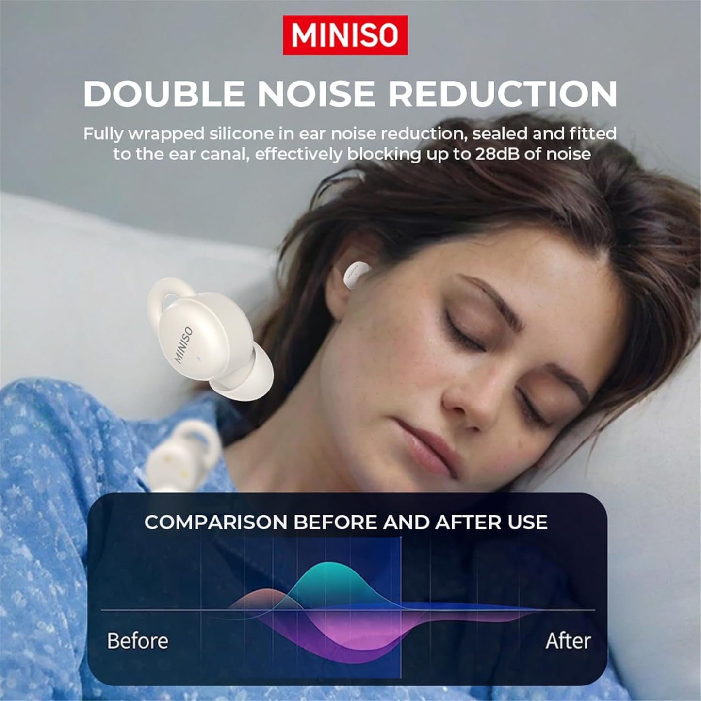 MINISO X10 - Auriculares Inalámbricos Bluetooth para Dormir.