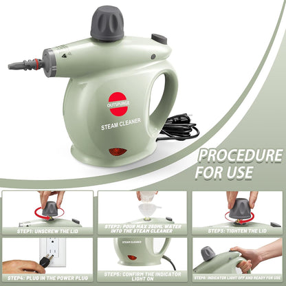 Limpiador de vapor de mano sin quimicos con 13 acc Outspurge