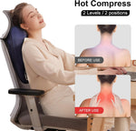 Masajeador de espalda de mano con mango ergonómico, superficie texturizada.