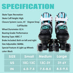 Patines ajustables Sowume, con ruedas que brillan, 10-13 USA.