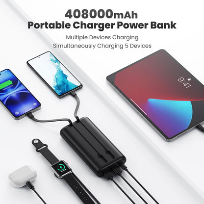 Cargador portátil HX160Y8 40800mAh 2 cables
