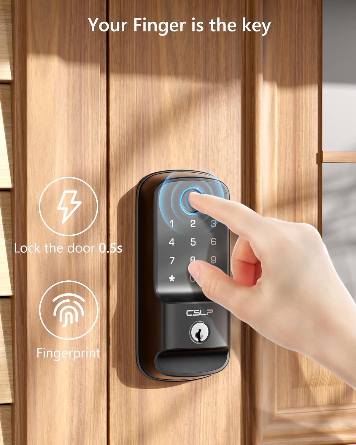 Cerradura de puerta de huellas dactilares sensor (USADO)