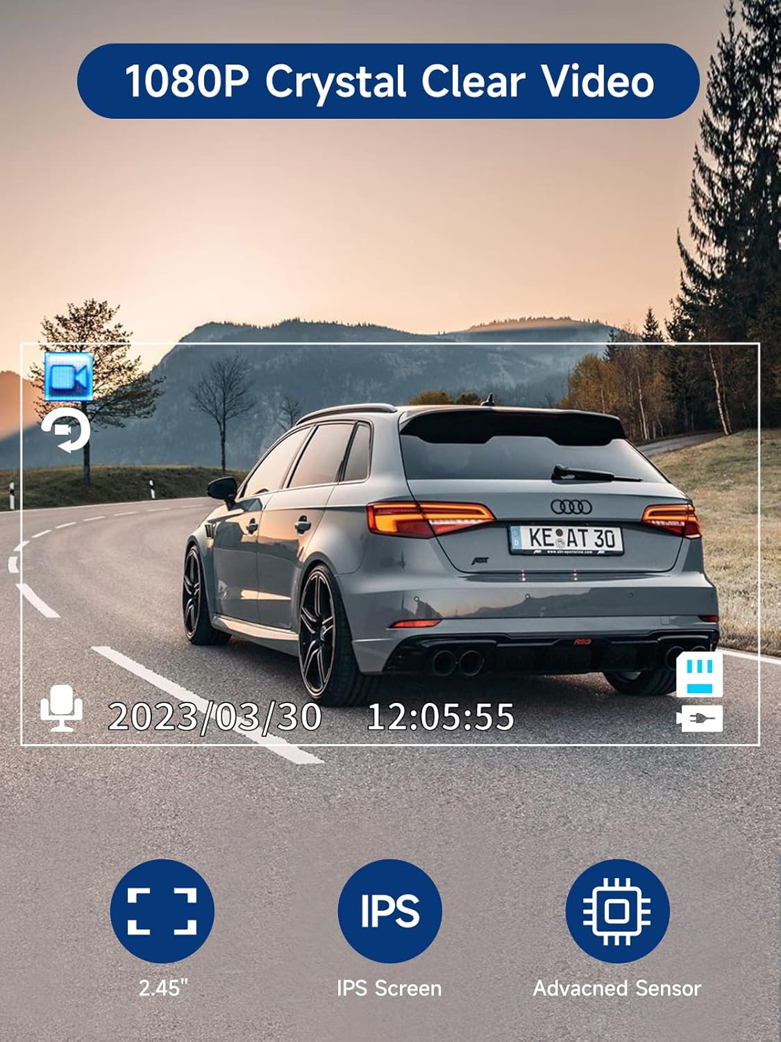 Dash Cam, FHD 1080P, WiFi,Camara para automovil.