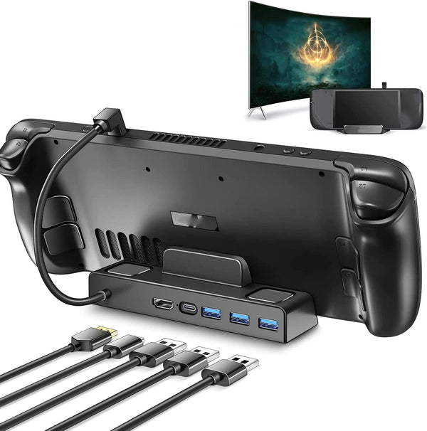 Estación de Acoplamiento para Steam Deck, 5 en 1 Hub, HDMI 2.0