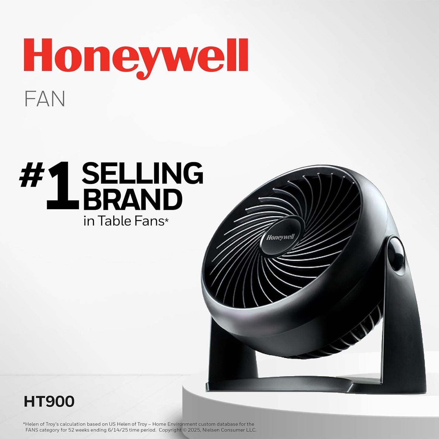 Honeywell HT-900 TurboForce,Ventilador de circulación de aire, color negro.
