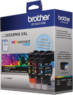 Brother LC30333PKS - Paquete de 3 cartuchos de tinta de color de alto rendimiento.