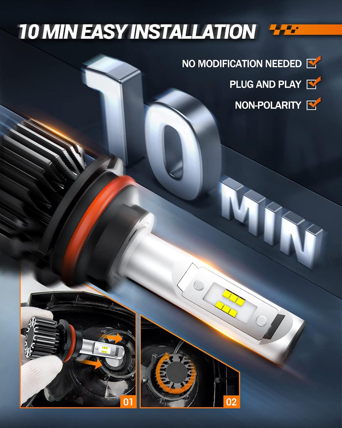 SEALIGHT X1 Series Focos LED 9007/HB5, 50000 horas de vida.