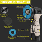 Kit de mini amoladora de 13000 RPM, con 2 baterías de 16.8V con discos
