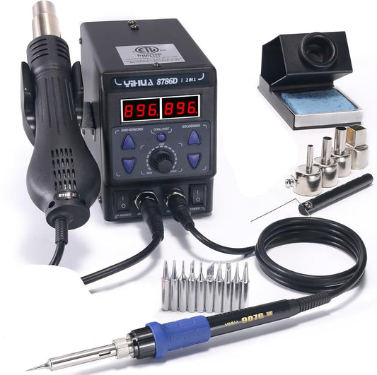 Estación de soldadura y retrabajo de aire caliente, YIHUA 8786D.