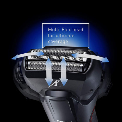Afeitadora Panasonic, híbrida con 2 accesorios de recorte, sensor-afeitado.