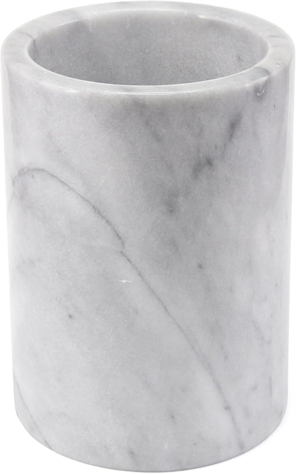 Soporte para utensilios de cocina y enfriador de vino, mármol blanco natural