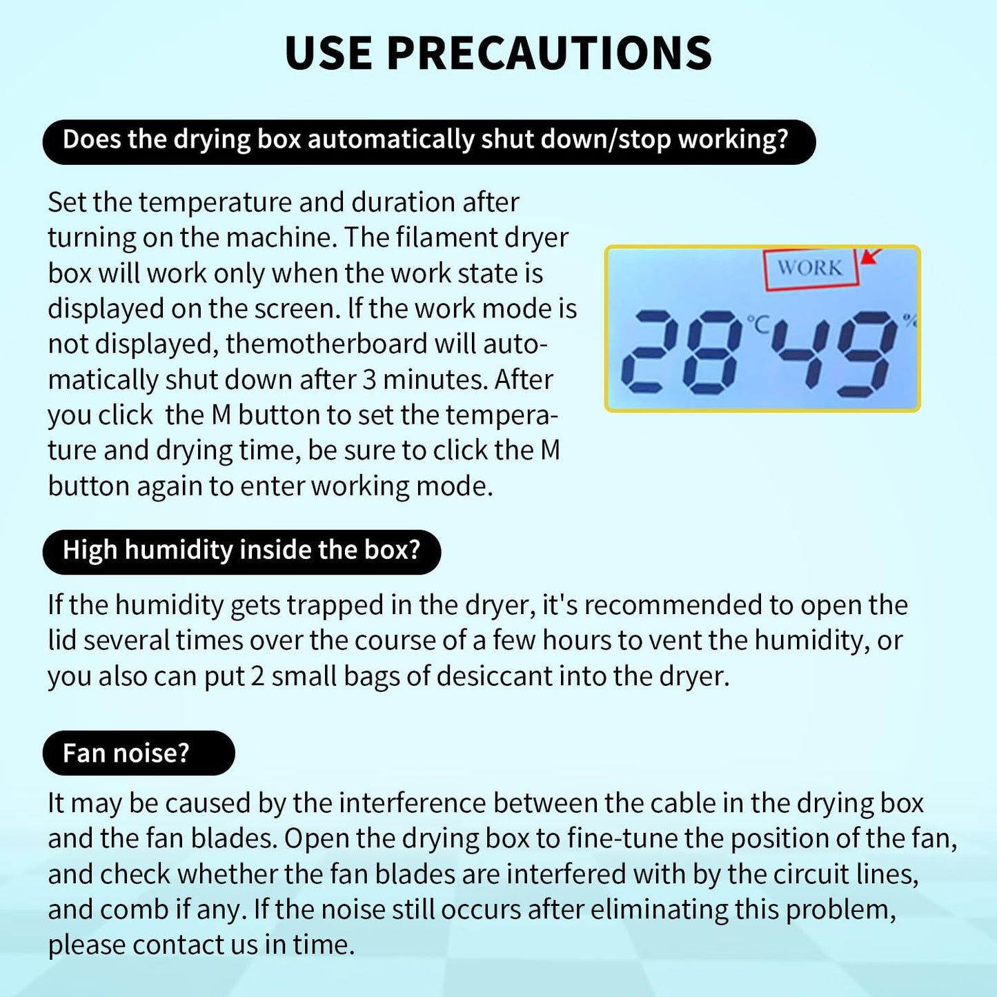 Secador de filamentos Sovol, 2023, caja seca, de impresora 3D.
