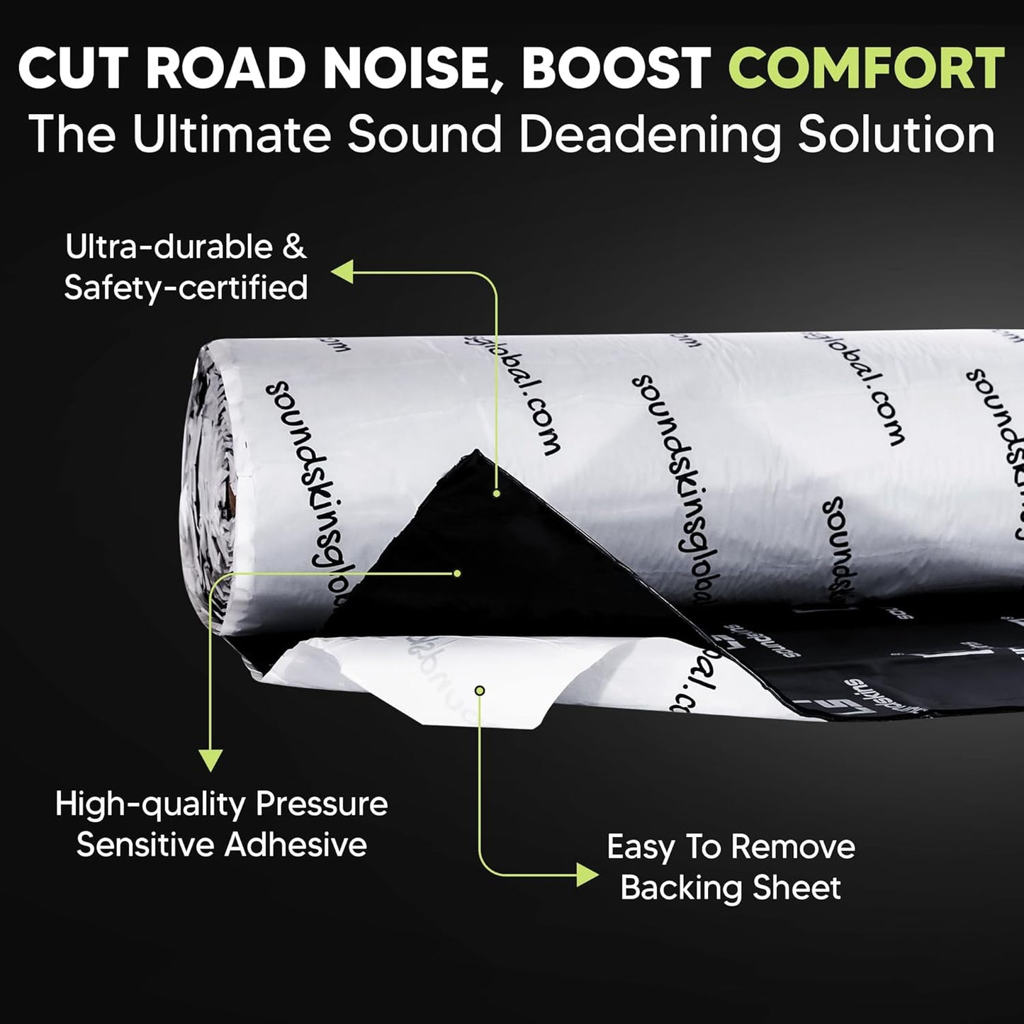 Lamina insonorizante SoundSkins, 11 SQ-FT, amortiguación de Sonido.