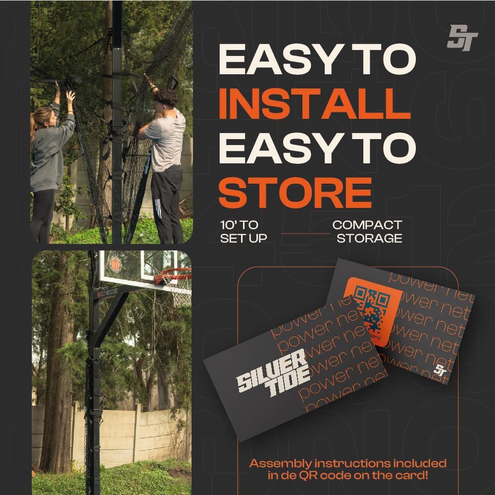 Power Net, Red de protección de baloncesto para patio.