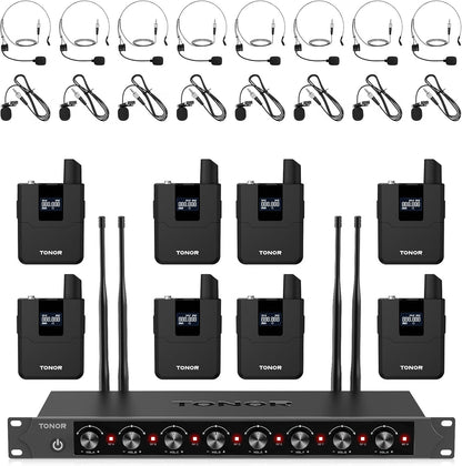 Set de Micrófonos Inalámbricos Tonor TW388, UHF 8 X 12 (USADO)