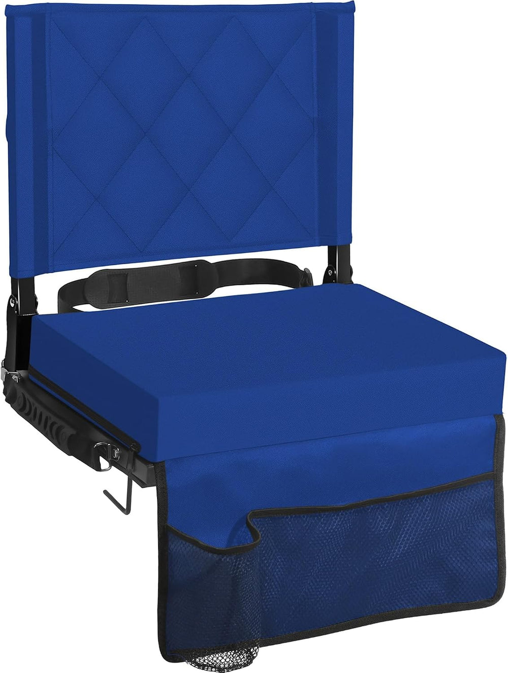 Asiento Plegable Para Gradas Sheenive Con Respaldo Acolchado Azul
