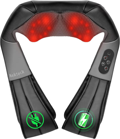 Masajeador Cuello Espalda Nekteck Shiatsu Inalámbrico Calor
