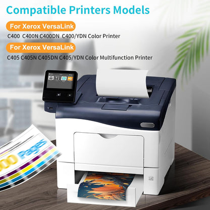 Cartuchos de Toner para Xerox C400, Paquete de 4, 08-DWXEROXC400S4