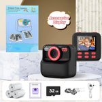Cámara de fotos instantánea para niños color negro