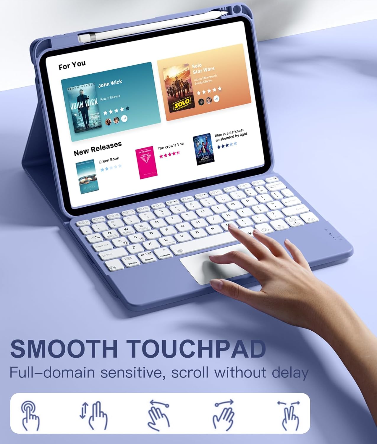 Funda con teclado trackpad iPad de 11ª y 10ª generación (USADO)