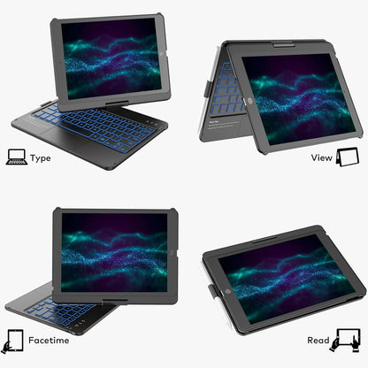 Funda para iPad de 11", giratoria 360°,  retroiluminado RGB.
