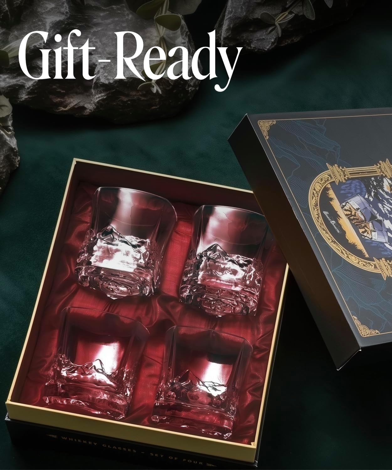 Juego de vasos bourbon de 4 pulgadas, pesado congelable, 8 onzas Unique Everest