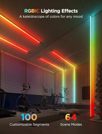 Tira de luces Govee H61B6, control inteligente, LED RGBIC Alexa.