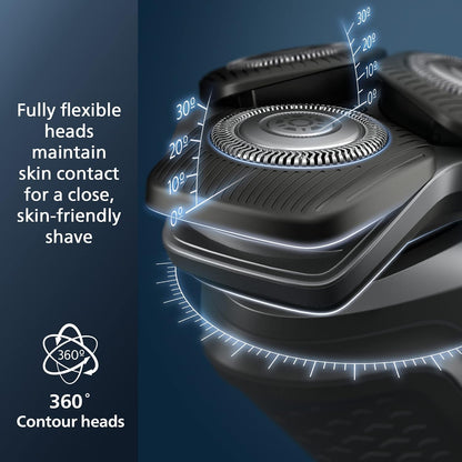 Afeitadora recargable, Philips Norelco Shaver 5400, húmedo y seco.