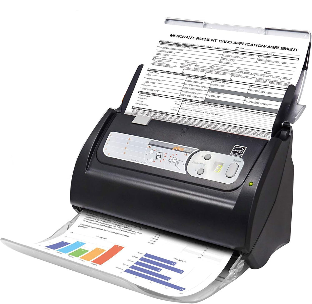 Escáner de documentos con alimentador automático, Plustek PS186.