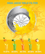 Extractor para jugos de 600 W, centrífugo para frutas y verduras.