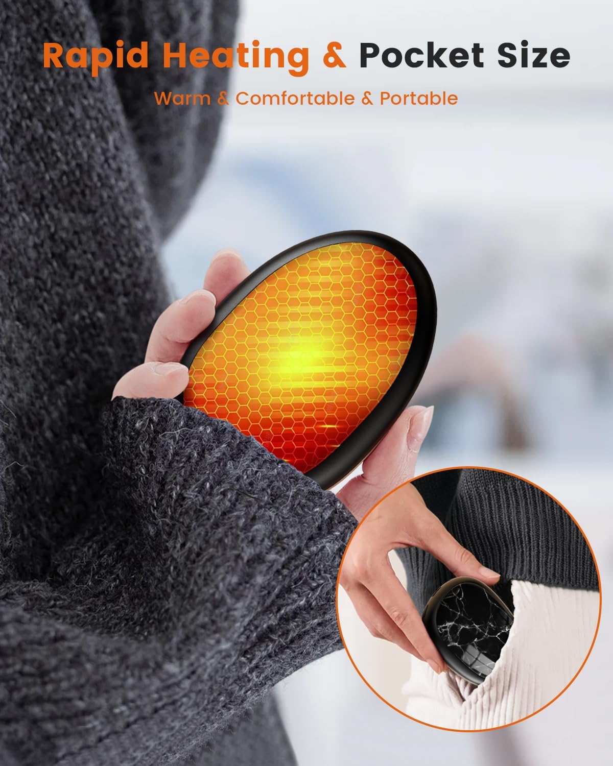 Coldsky- Calentadores De Manos Recargables Magnético 2 En 1