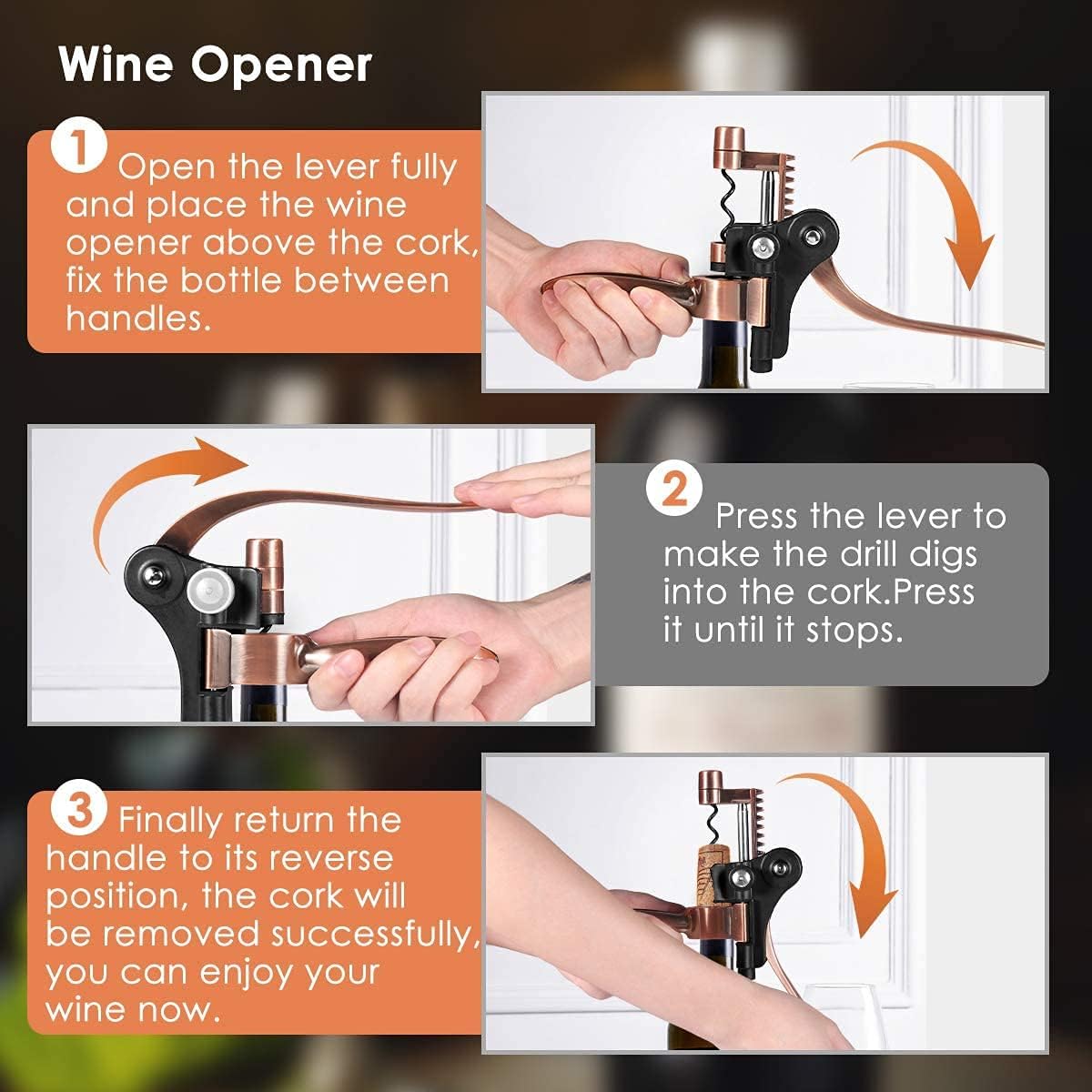 Kit de abridor de botellas de  vino con cortador de aluminio, y acc.