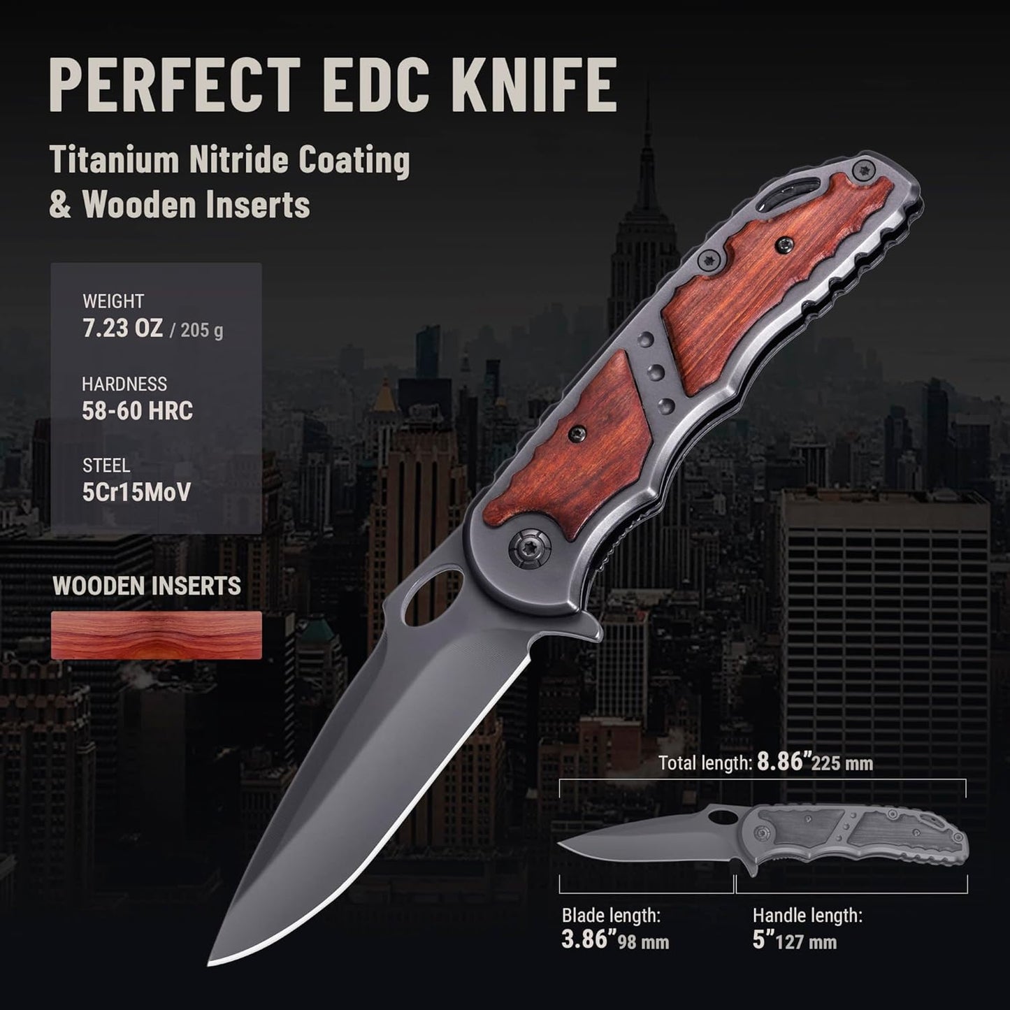 Navaja Grand Way de bolsillo hoja plegable afilada