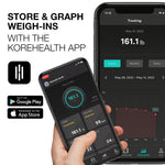 KoreHealth Báscula digital inteligente IMC, grasa corporal, masa muscular y peso .