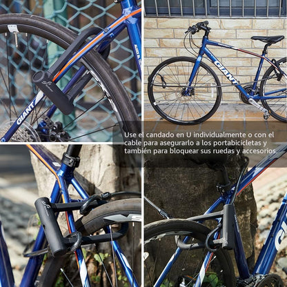 Candado para Bicicleta, Sportneer, Grillete de 17 mm, Con llaves.