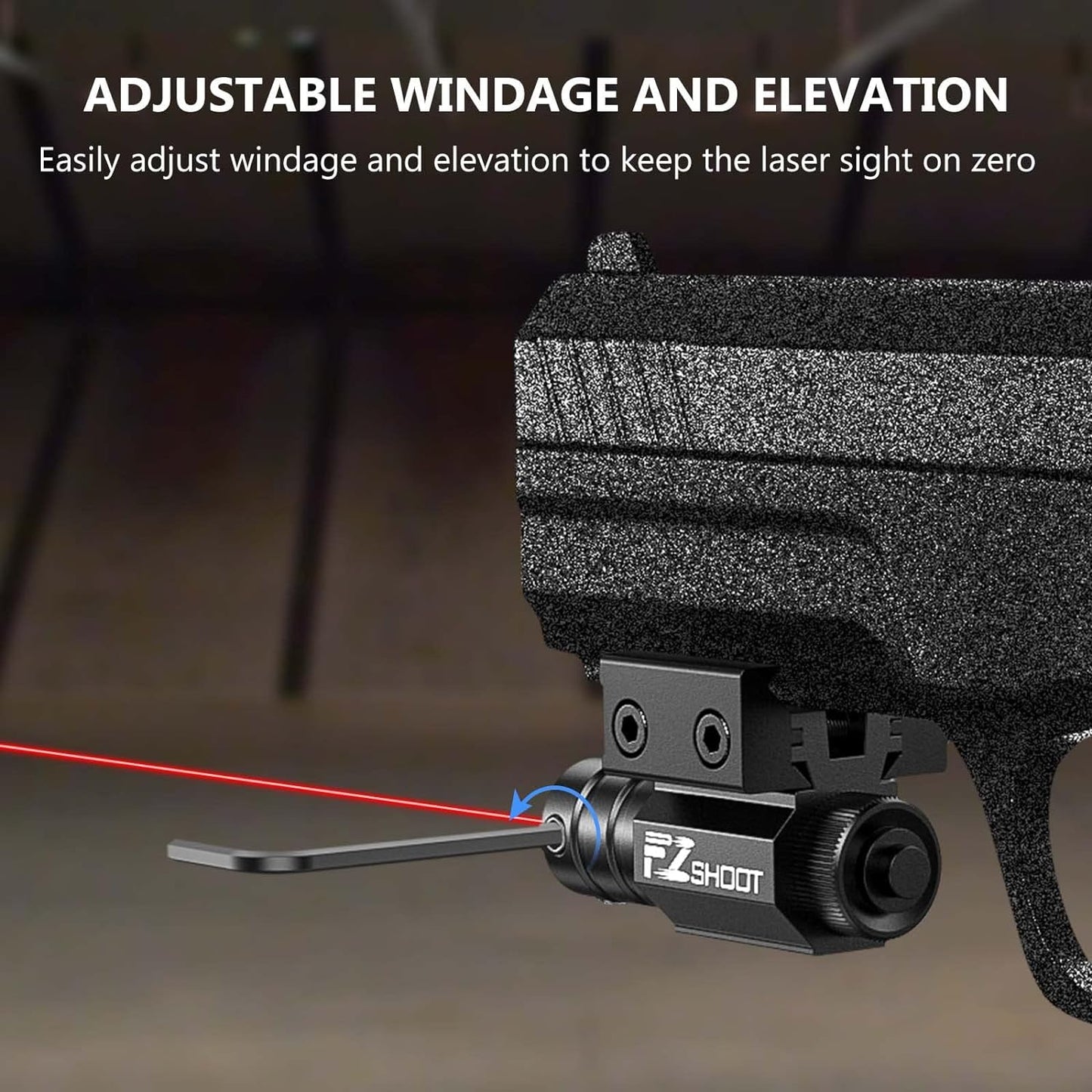 Laser para mira deportiva, tactico, compacto, riel Picatinny. (DETALLE)