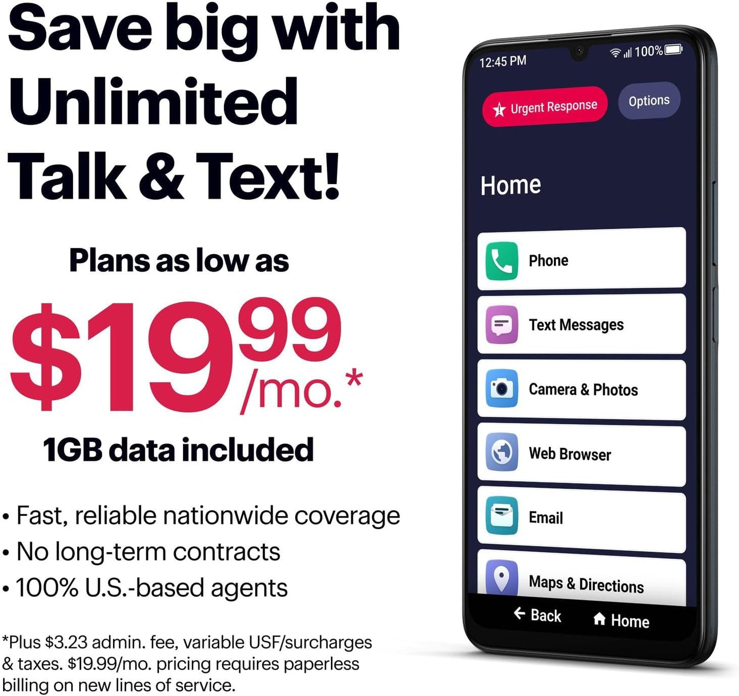 Smartphone para personas mayores Lively Jitterbug Smart4 (CAJA ABIERTA)