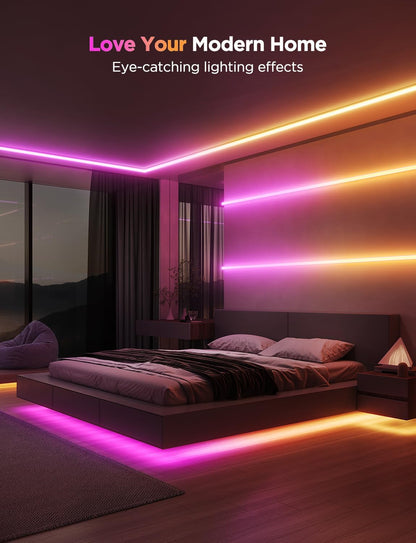 Tira de luces Govee H61B6, control inteligente, LED RGBIC Alexa.